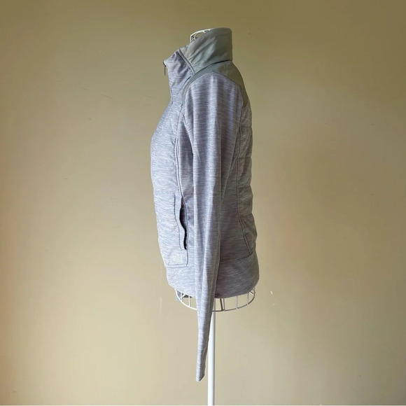 THE NORTH FACE GRAY Pseudio Puffer Jacket Thumbholes Womens size XS - Picture 2 of 14